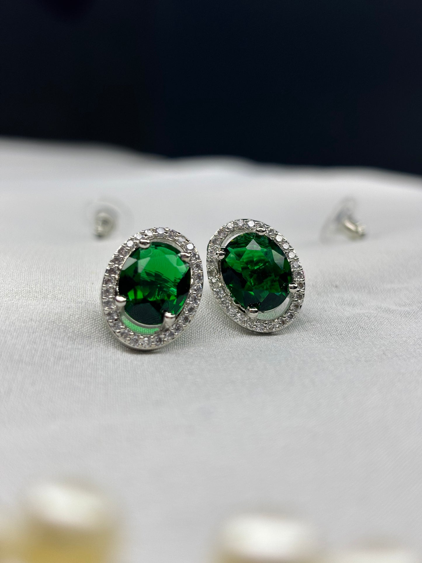 Gem stone Earrings - Green